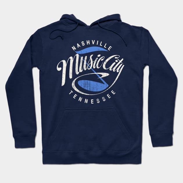 Nashville Music City USA Vintage Hoodie by Designkix